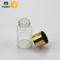 10ml glass tube essential oil bottle with golden cap